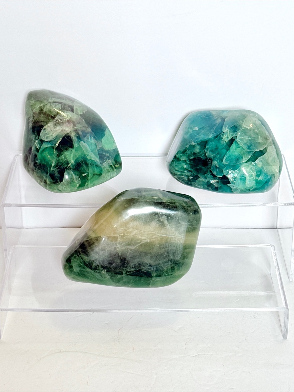 Choice Stunning Fluorite Freeforms 3–3.5 lb Polished Crystal Specimens